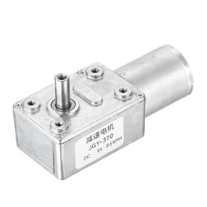 MECCANIXITY DC 5V 0.5RPM Worm Geared Motor 6mm D Shaft Reduction Electric Motor Reducer High Torque Low Speed Mini Turbine Worm Motor