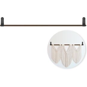 Wooden Tapestry Hanger Telescopic Rod Adjustable Aesthetic Wall Hanging Rod Rustic Solid Wood Rug Hanger for Tapestries Blankets Curtains and Wall Décor （9-60 Inch）