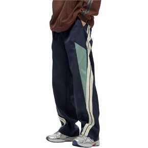 GORGLITTER Men's Y2k Baggy Sweatpants Wide Leg Parachute Pants Track Pants