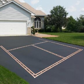 Upgrade Reusable Pickleball Court Marking Kit | Cardboard Stencil Paint Kit for Driveway,Concrete - Regulation Backyard Pickleball Court Kit