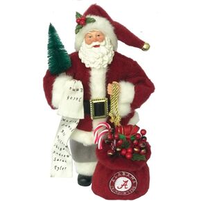 Santa's Workshop 12" Alabama University Santa, Red, (ALC031)