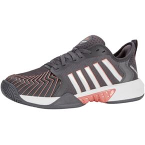 K-Swiss Women's Pickleball Supreme Shoe, Asphalt/White/Peach Amber, 11 M