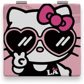 KOZUKI Kitty Compact Mirror Kitty Mirror Pink Compact Mirror Pink Magnifier Mirror Carry Out Mirror Make up Mirror (Pink)