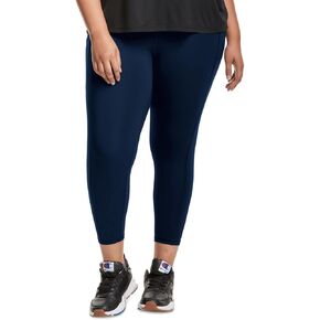 Champion Women's Plus Size Absolute 3/4 Pocket Tights, Plus Size Cropped Compression Leggings,23"