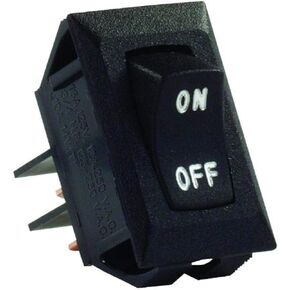 JR Products 12595 Black SPST Labeled On/Off Switch