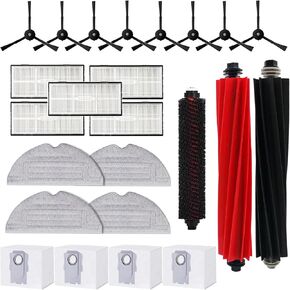 Geborn Accessrioes for Roborock S7 MaxV Ultra / S7 Pro Ultra Vacuum Cleaner,Replacement Parts inclue 2 Roller Brush，2 Self-Cleaning Brush,5 Filter，8 Side Brush，4 Mopping Cloth，4 dust Bags