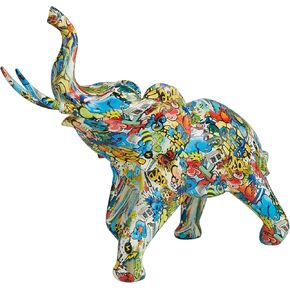 The Novogratz Resin Buddha Decorative Sculpture Home Decor Statue, Accent Figurine 8" x 6" x 12", Multi Colored