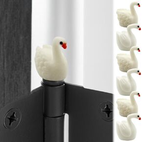 Mini Swan Hinge Head Magnet Set of 6 - Hinge Head Home Decoration - Door Hinge Heads Decorative Topper Miniature