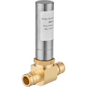 (2 Pack) Lidertik Water Hammer Arrestor Tee 1/2 Inch PEX-B Crimp Barb Connect Stainless Steel Chamber For Pipe LI-XSTSC-221-1-1(2 PCS)
