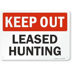 SmartSign "Keep Out - Leased Hunting" Sign | 10" x 14" Aluminum