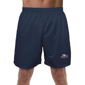 Collegiate Official NCAA Men's Athletic Mesh Lined Workout Gym Shorts 7" Inseam Primary Logo Collection
