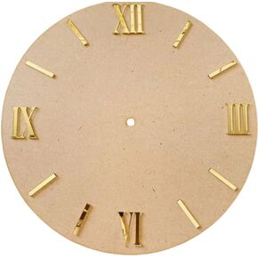Krishta Mirrored Clock Roman Numbers with Dashes for Resin Clock- Acrylic Laser Cut- 12 Pcs Set of Hour Marks for Clocks (1 Inch) (Mirror Gold)