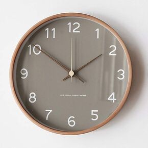 Wall Clock, Modern Clock, Natural Wood Clock, Minimalist Design Clock, Decorative Wall Clock, Wooden Wall Clock, Modern Wall Clock (White, 12'')