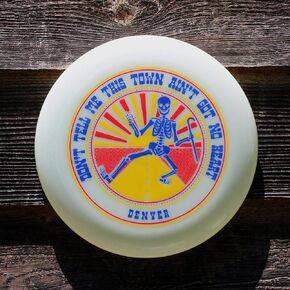 Funn & Frolic - USA Shakedown Denver Poster Art Frisbee 175gm / Glow Grateful Dead Inspired
