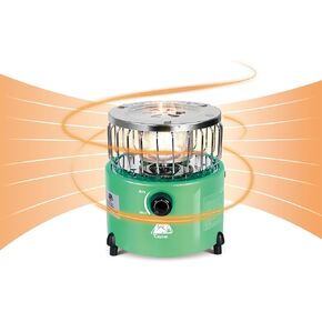 Caynel 2 in 1 Portable Propane Heater and Stove, Outdoor Camping Liquefied Gas Stove, Ice Fishing Hiking Hunting Survival Emergency Tent Multifunctional Handheld Heater (Green)