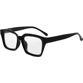 Eyekepper Bifocal Reading Glasses Women Stylish Bifocal Readers Clear Lens Oversize - Red +3.00