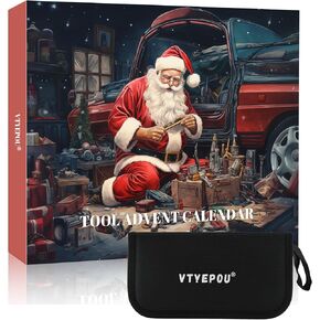 Tool Advent Calendar for Adult Men - Mechanics Tools Set Advent Calendar for 24 Days Christmas Countdown - 2024 Xmas Holiday Surprise Gift for Automotive Enthusiasts