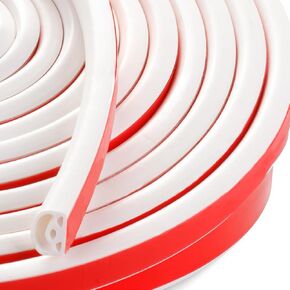 19.7Ft Silicone High Density Weather Stripping Door Seal Strip for Doors and Windows, Multi-Layer Soundproof Holes Self-Adhesive Backing Seal Gap, Easy Cut to Size 5/32"- 1/4 "Large Gaps