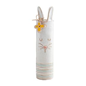 Mud Pie Bunny Stem Vase, Blue; 7" x 2" Dia