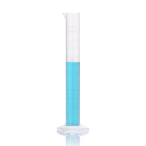 Globe Scientific 3701-100 Diamond Essentials PP Graduated Measuring Cylinder, Class B, Tall Form, 100ml Capacity