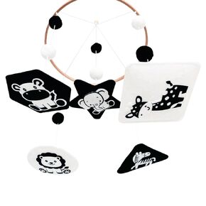 Butterfly Mobile for Crib Girl, Pink and White Butterly Baby Crib Mobile, Nursery Mobile Decoration
