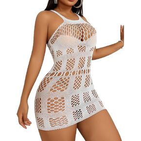 Avidlove Sexy Lingeries Fishnet Lingerie for Women Mesh Fishnets Bodycon Dresses Hollow Out Stripper Outfit