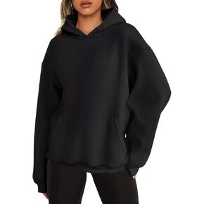 ORANDESIGNE Womens Oversized Letter Print Hoodies Graphic Fleece Sweatshirts Long Sleeve Pullover with Pocket 2024