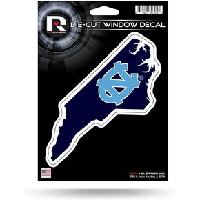 Rico Industries NCAA North Carolina Tar Heels State Shape 5" x 7" Vinyl Die-Cut Decal - Car/Truck/Home Accessory