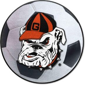 FANMATS NCAA University of Georgia Bulldogs Nylon Face All-Star Rug , 34"x45"