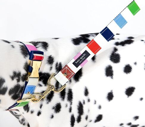 Kate Spade New York 6ft Dog Leash, Heavy Duty Leash for Female or Male Dogs, Cute Pet Leash with Gold Metal Hardware, Long Dog Lead for Medium and Large Breeds, Art Dot in Saudi Arabia