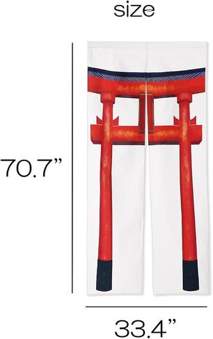 Noren Japanese Style Doorway Curtain with a Picture of Torii Printed on it (pattern2) in Kuwait
