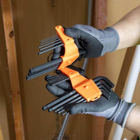 Klein Tools BLS22 22-Piece Long Ball-End Hex Key Wrench Set, SAE and Metric, Heat-Treated, L-Style, 1/16-Inch to 3/8-Inch and 1.5mm to 10mm in Saudi Arabia