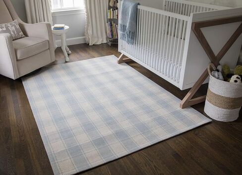 Erin Gates by Momeni Marlborough Charles Light Blue Hand Woven Wool Area Rug 5' X 8' in Kuwait