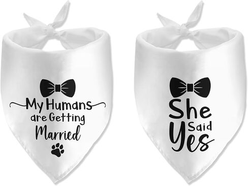 2 Pack Will You Marry My Daddy She Said Yes Dog Bandana Wedding White Dog Bandana Engagement Announcement Pet Scarf Accessories for Dog Lovers Bridal Shower Gift in Saudi Arabia