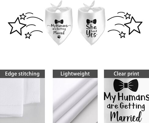 2 Pack Will You Marry My Daddy She Said Yes Dog Bandana Wedding White Dog Bandana Engagement Announcement Pet Scarf Accessories for Dog Lovers Bridal Shower Gift in Saudi Arabia