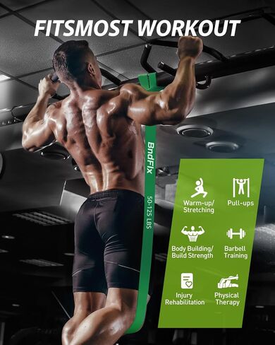 Resistance Bands Set, Exercise Workout Bands for Fitness Training, 5-125 lbs, Includes Pull Up Assist Bands, Carrying Bag Gray in Saudi Arabia