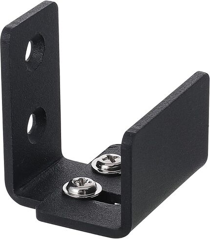 Sliding Barn Door Bottom Floor Guide Matte Black Floor Guide Wall Mounted Roller, U Shape, Flexible Adjustable Fit Distance with Hardware, Flush Flat Bottom Design for Door Cabinet Closet, Black in Saudi Arabia