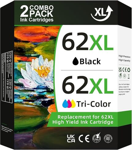 65XL Ink Cartridges Compatible for HP Ink 65 XL Black and Color Combo Pack Printer Ink 65XL for DeskJet 3755 3772 3700 3752 2600 2622 for Envy 5055 5000 5070 for AMP 100 120 130 Printer in Saudi Arabia