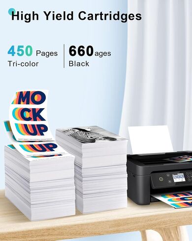 65XL Ink Cartridges Compatible for HP Ink 65 XL Black and Color Combo Pack Printer Ink 65XL for DeskJet 3755 3772 3700 3752 2600 2622 for Envy 5055 5000 5070 for AMP 100 120 130 Printer in Saudi Arabia
