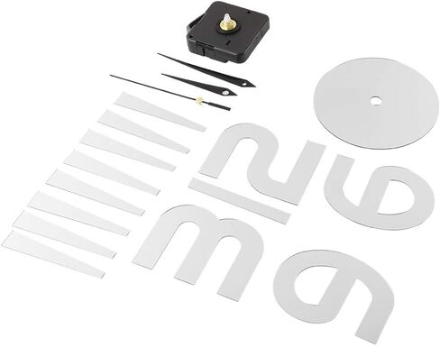 Haofy Frameless DIY Wall Clock, Wall Clock Sticker 3D Big Watch Decor DIY Wall Modern Home Office Room Decor (Black)(Silver) in Saudi Arabia
