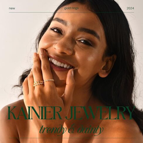 kainier 3 قطع خواتم ذهبية قابلة للتكديس للنساء 1 مم 14 قيراط مطلية بالذهب خواتم الخنصر رقيقة للنساء الفتيات غير مشوهة تشيكوسلوفاكيا الفرقة الكلاسيكية لطيف التراص الإبهام حلقة المفصل الراحة تناسب حجم 5 إلى 10 in Kuwait