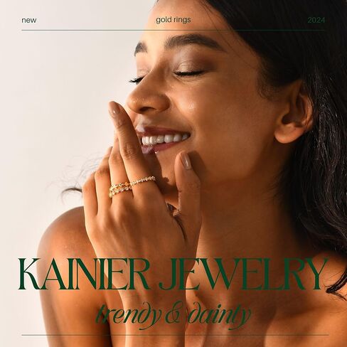 kainier 3 قطع خواتم ذهبية قابلة للتكديس للنساء 1 مم 14 قيراط مطلية بالذهب خواتم الخنصر رقيقة للنساء الفتيات غير مشوهة تشيكوسلوفاكيا الفرقة الكلاسيكية لطيف التراص الإبهام حلقة المفصل الراحة تناسب حجم 5 إلى 10 in Kuwait