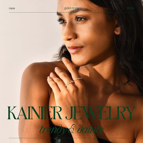 kainier 3 قطع خواتم ذهبية قابلة للتكديس للنساء 1 مم 14 قيراط مطلية بالذهب خواتم الخنصر رقيقة للنساء الفتيات غير مشوهة تشيكوسلوفاكيا الفرقة الكلاسيكية لطيف التراص الإبهام حلقة المفصل الراحة تناسب حجم 5 إلى 10 in Kuwait