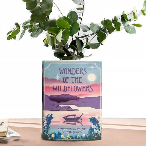 Book Vase, Small Book Shaped Vase, Pencil Holder, Living Room Decor, Cute Home Decor, Book Vase for Flowers, Funky Decor, Book Shaped Vase in Saudi Arabia