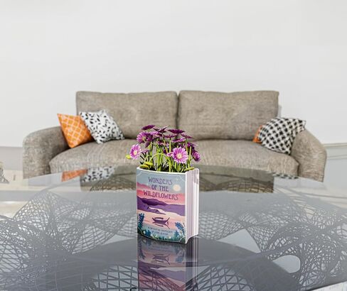Book Vase, Small Book Shaped Vase, Pencil Holder, Living Room Decor, Cute Home Decor, Book Vase for Flowers, Funky Decor, Book Shaped Vase in Saudi Arabia