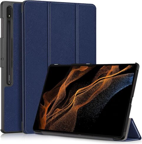 Case for Samsung Galaxy Tab S9 Ultra 2023, Folding Folio Ultra-Thin PU Leather Stand Case Cover for Samsung Galaxy Tab S9 Ultra Wi-Fi SM-X910B / SM-X916B Outer Space in Saudi Arabia