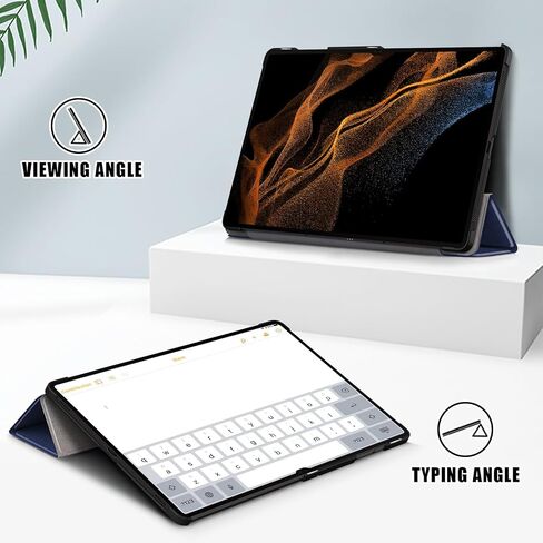 Case for Samsung Galaxy Tab S9 Ultra 2023, Folding Folio Ultra-Thin PU Leather Stand Case Cover for Samsung Galaxy Tab S9 Ultra Wi-Fi SM-X910B / SM-X916B Outer Space in Saudi Arabia