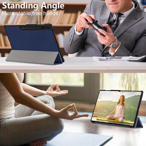 Case for Samsung Galaxy Tab S9 Ultra 2023, Folding Folio Ultra-Thin PU Leather Stand Case Cover for Samsung Galaxy Tab S9 Ultra Wi-Fi SM-X910B / SM-X916B Outer Space in Saudi Arabia