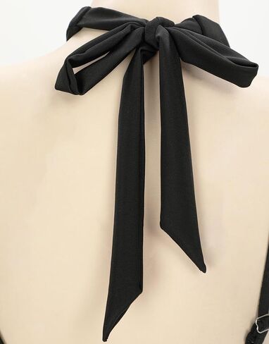 MEOWCOS المرأة بيكيني مجموعات القوطية ثوب السباحة الظلام الخفافيش الرسن الرقبة الصدر انقطاع قطعتين ملابس السباحة in Kuwait