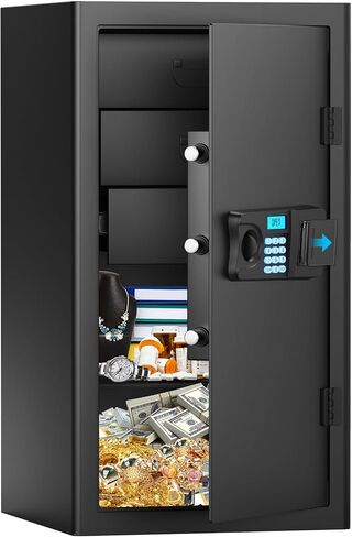 2.6 Cub Large Home Safe Box, Anti-theft Home Security Safe Box with Programmable Keypad, Spare Keys and Removable Shelf, Digital Safe for Home Money Firearm Documents Valuables in Saudi Arabia